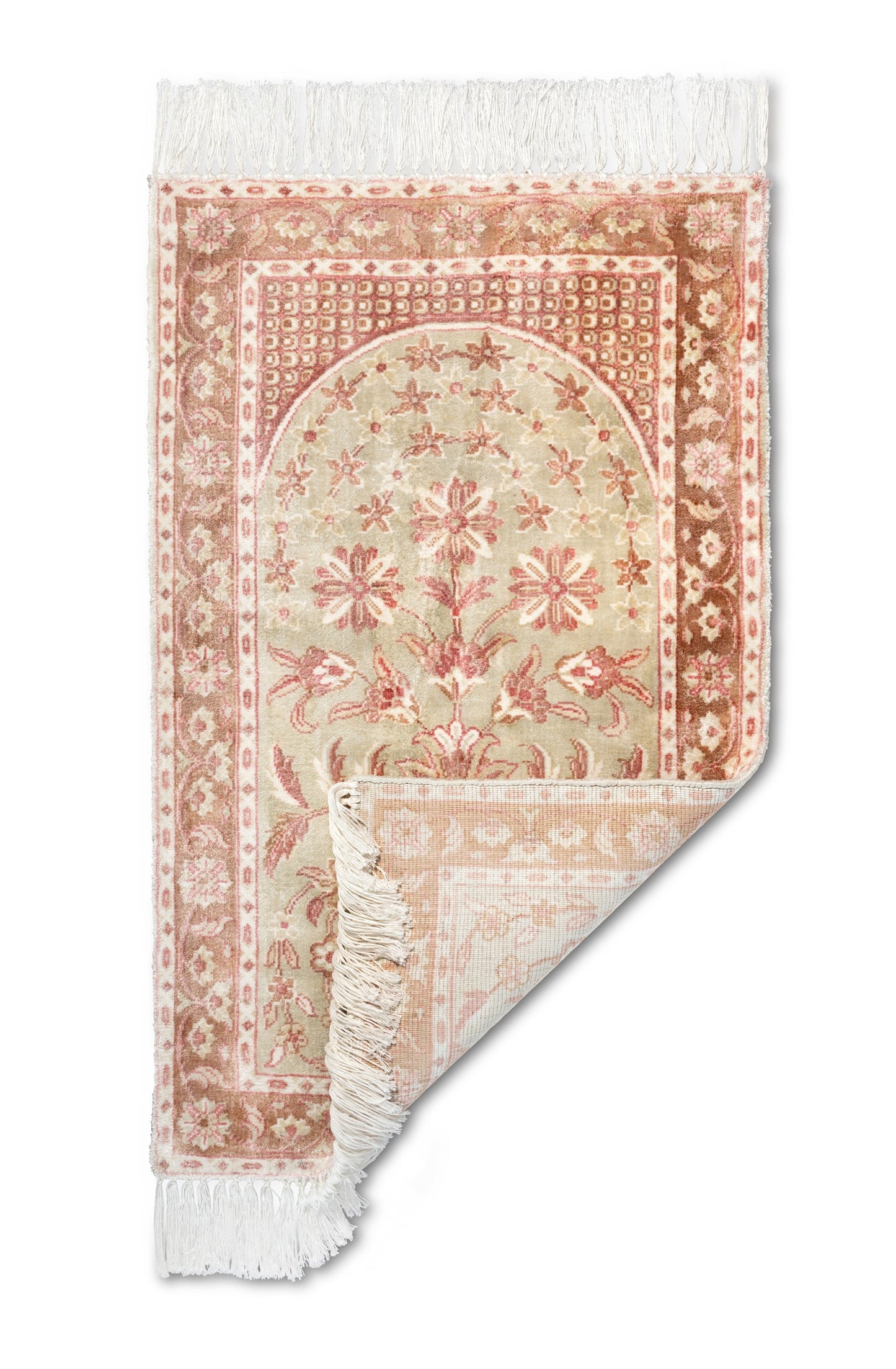 Light Gold Viscose Prayer Rug