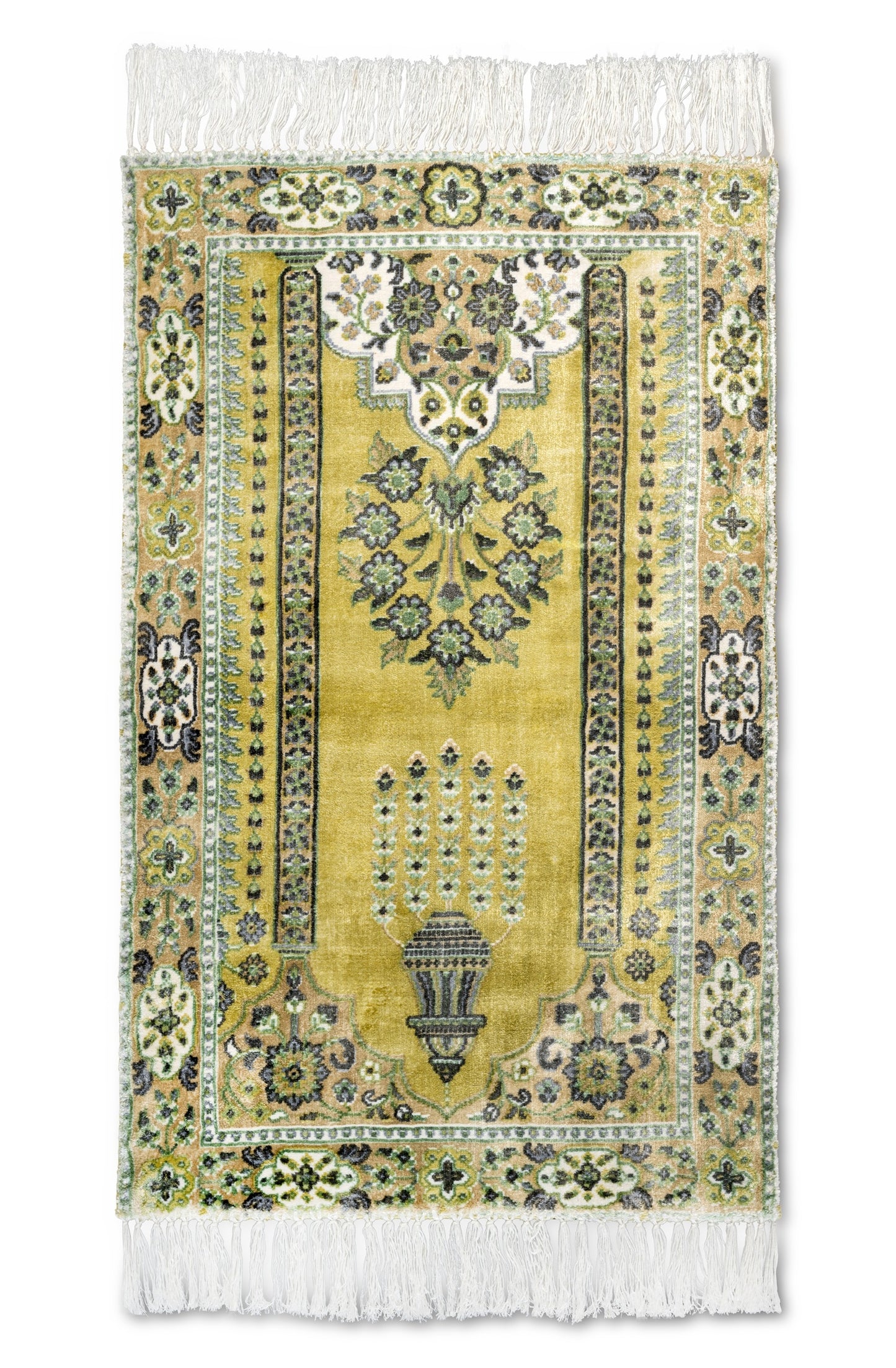 Medium Gold Viscose Islamic Prayer Mat
