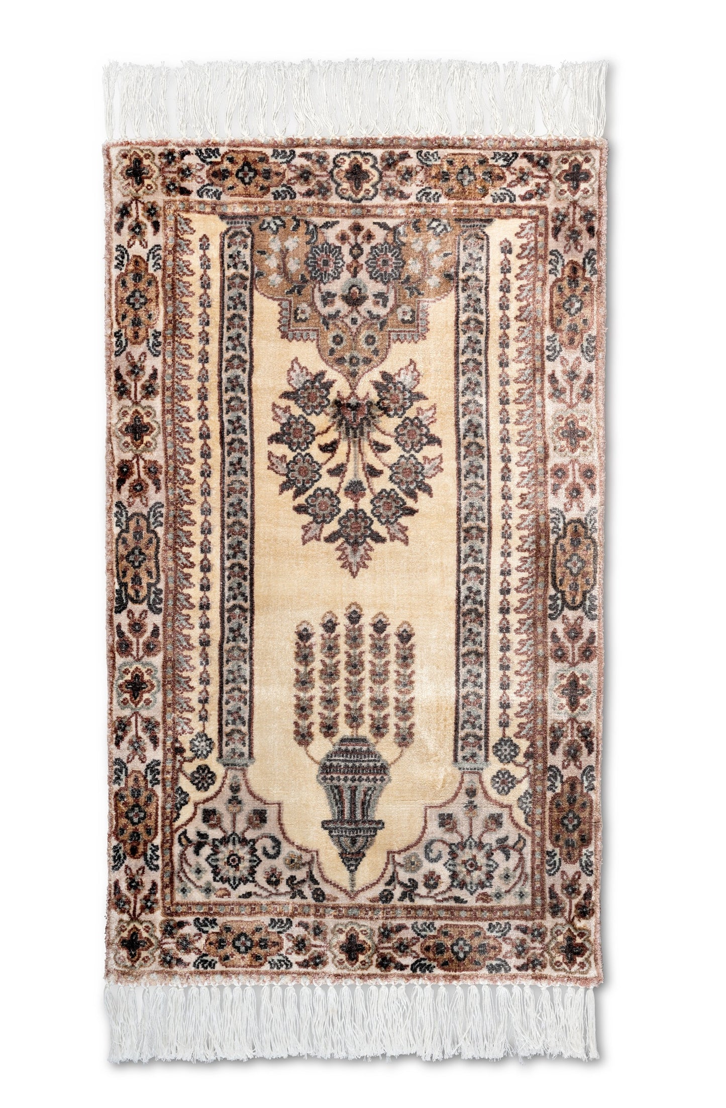 Ivory Viscose Prayer Mat