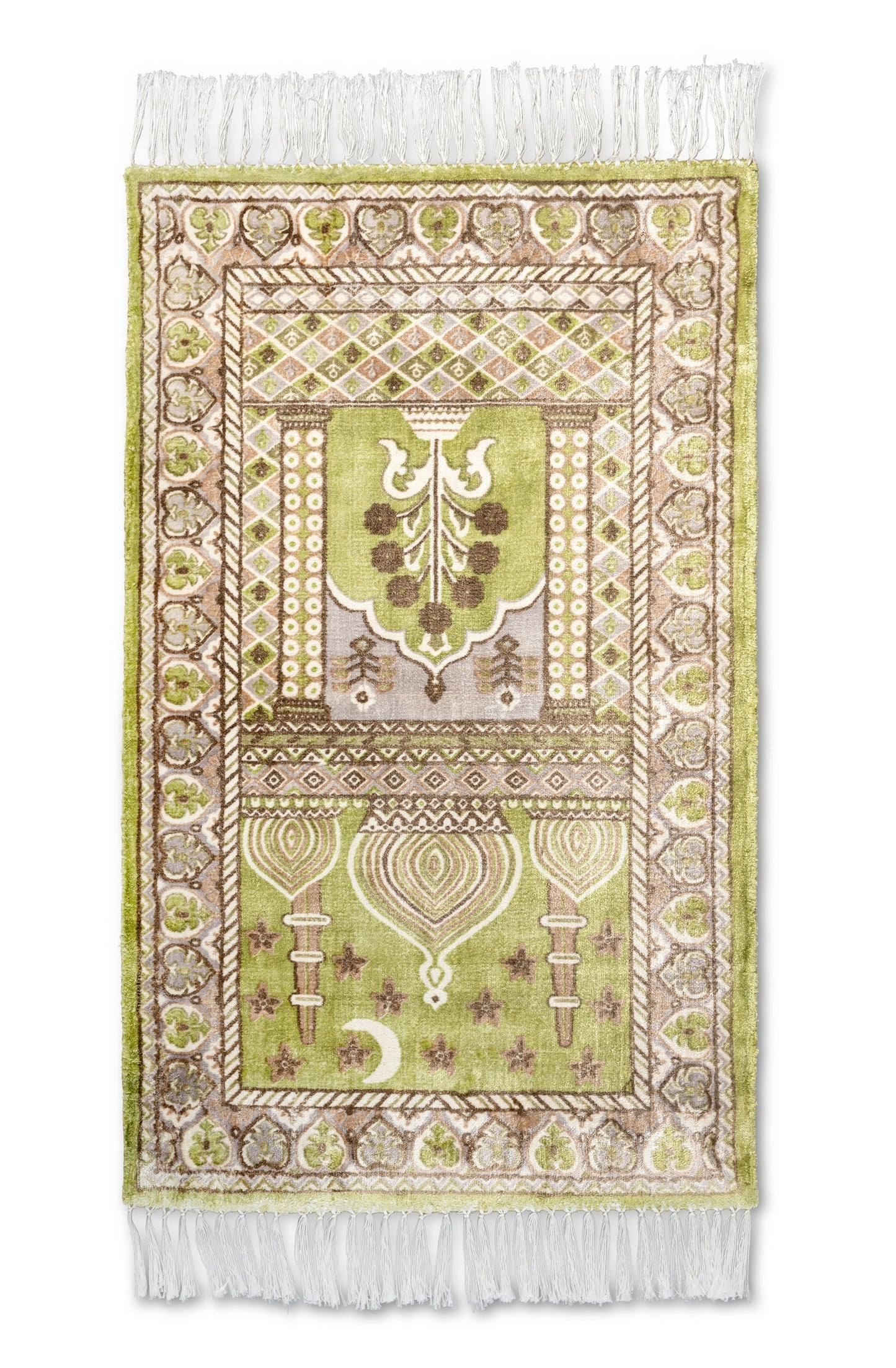 Light Gold & Beige Viscose Islamic Mat
