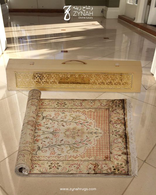 Waves of Devotion Silk Prayer Mat