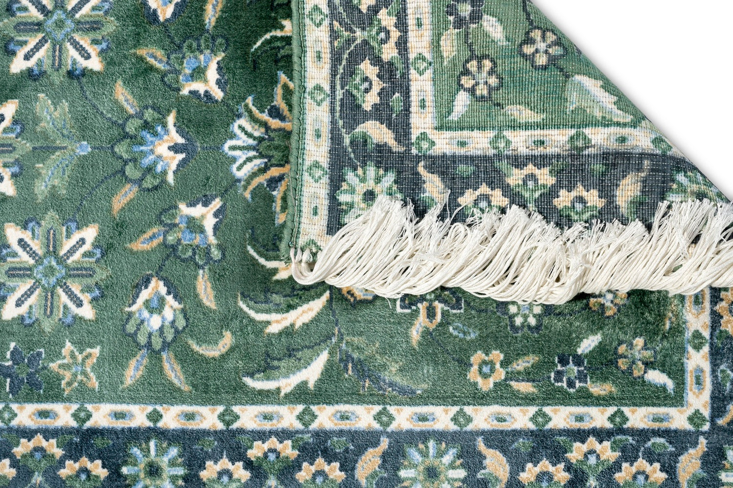 Dark Green Viscose Prayer Rug