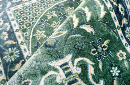 Dark Green Viscose Prayer Rug