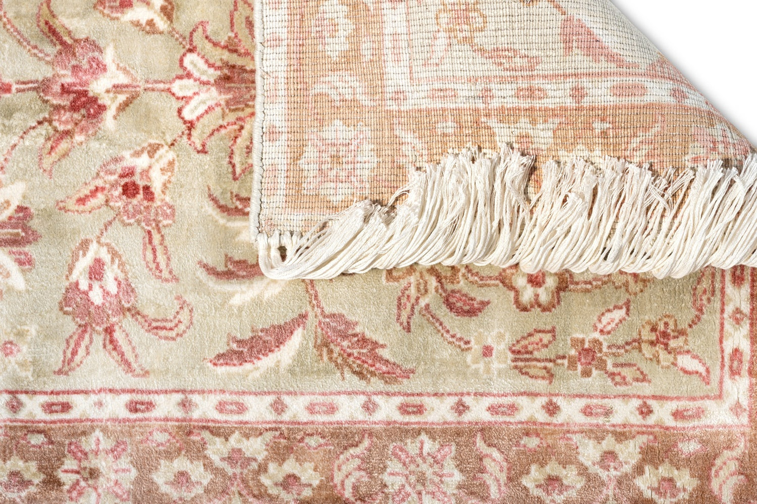 Light Gold Handmade Viscose Prayer Mat