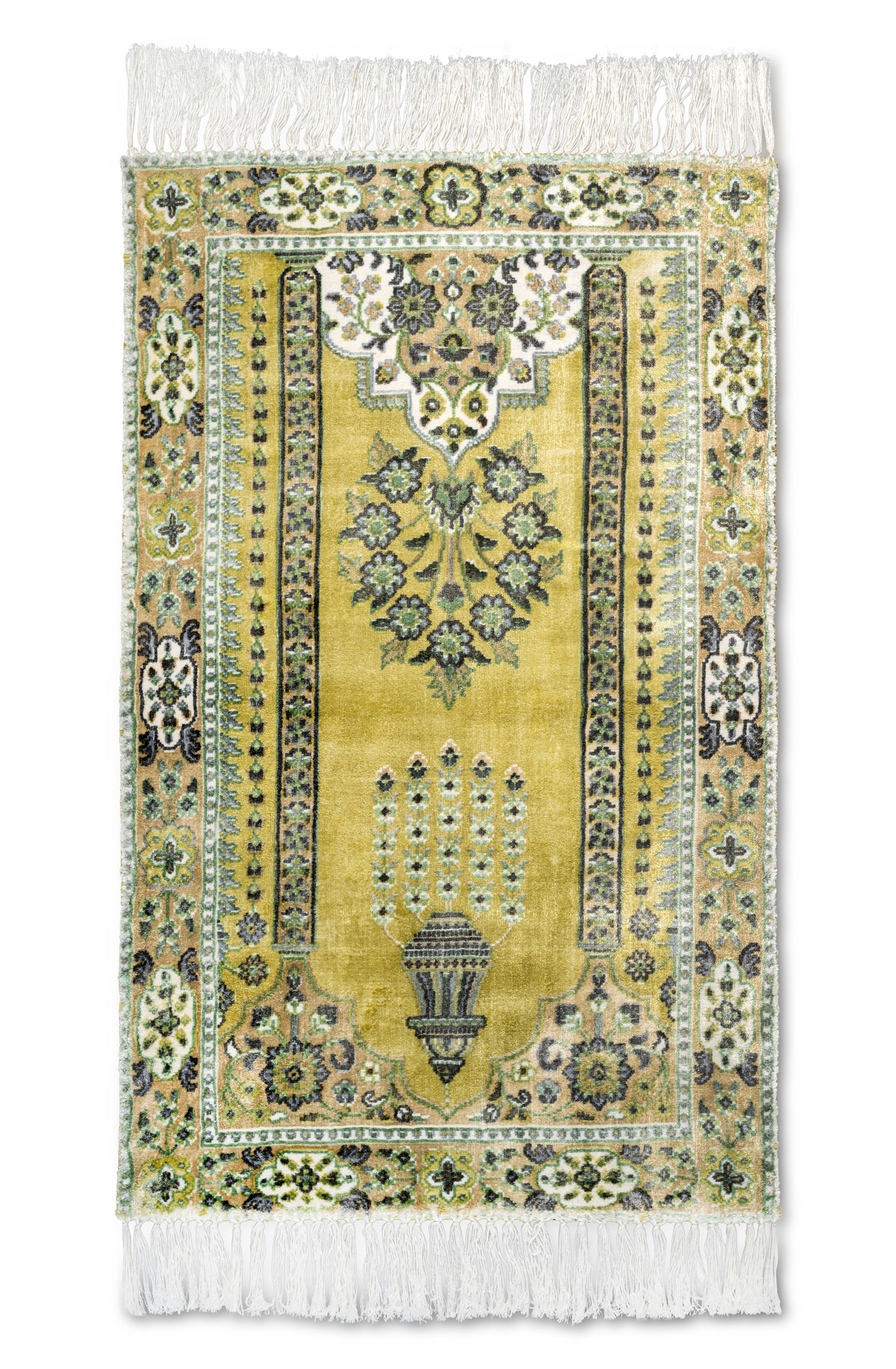 Medium Gold Viscose Islamic Prayer Mat