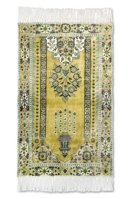 Medium Gold Viscose Islamic Prayer Mat