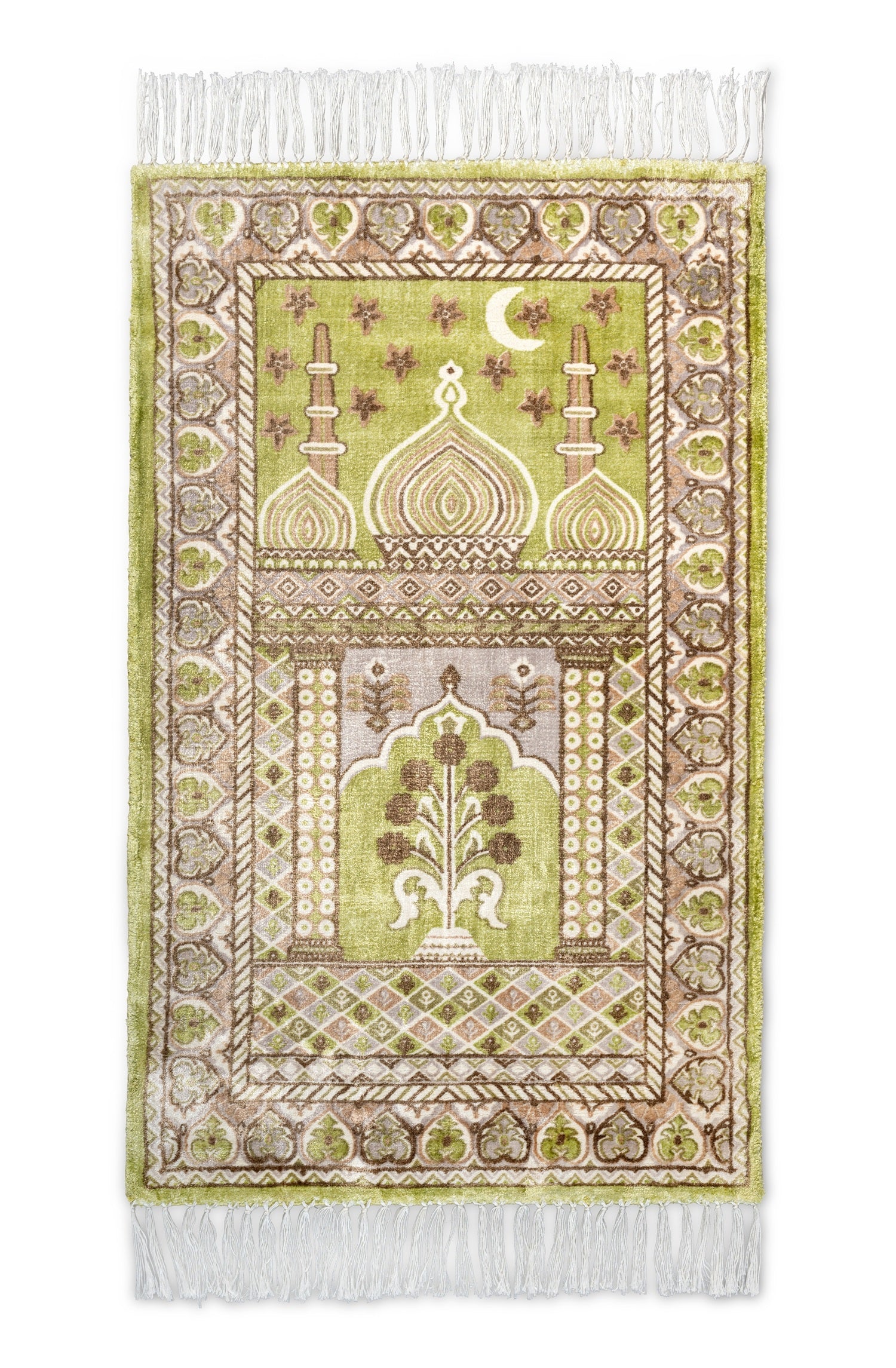Light Gold and Beige Viscose Islamic Rug – Zynah Rugs