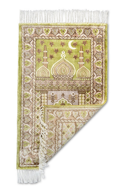 Gold & Beige Viscose Islamic Rug