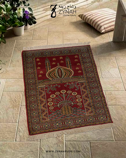 Divine Embrace Wool Prayer Mat Front