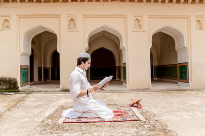 Solace in Stitch Wool and Silk Prayer Mat